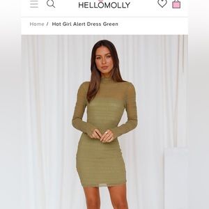 Holly Molly Green Dress Long Sleeved
